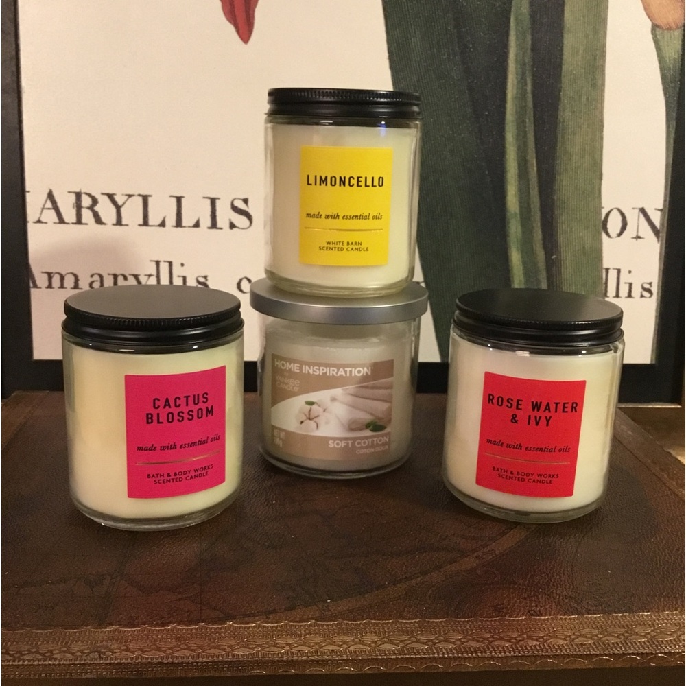 FOUR ONE WICK CANDLES